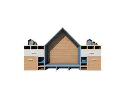 Playhouse-Style Kids Storage Cabinet