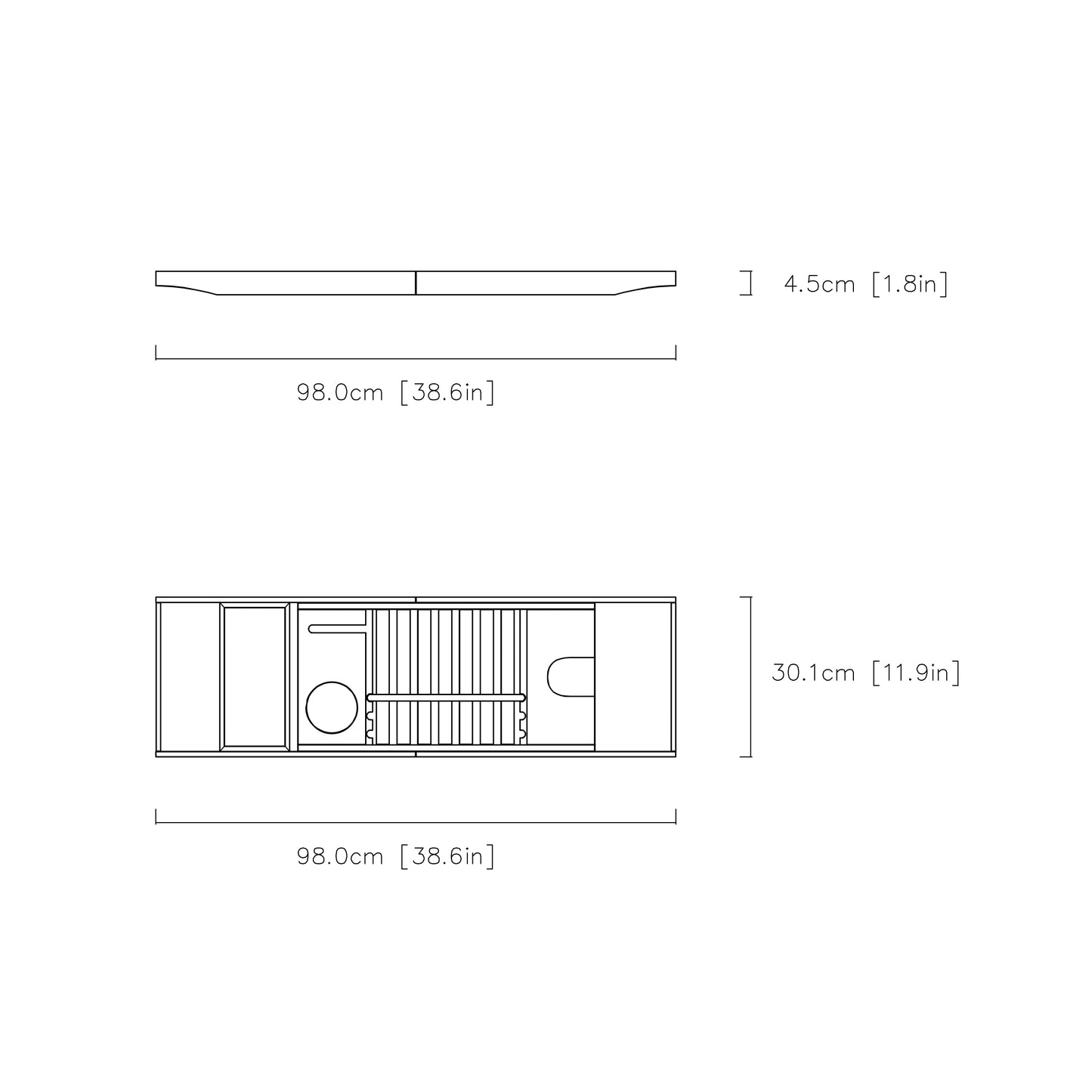 Expandable Bath Caddy Tray