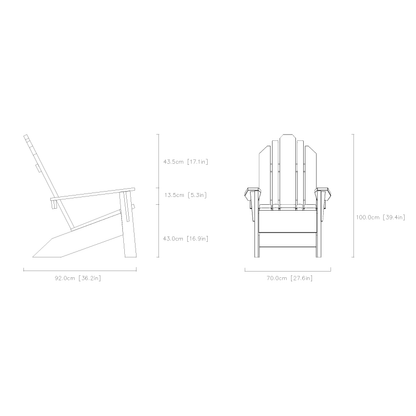 Modern Adirondack-Inspired Chair