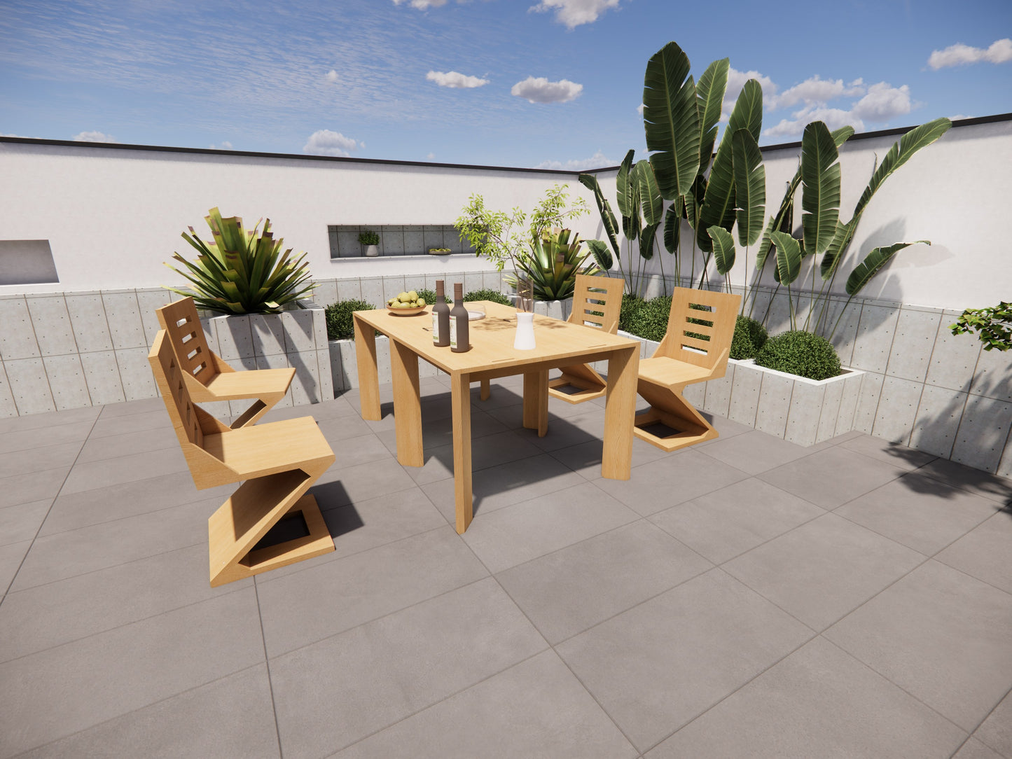 Modular Extendable Dining Table