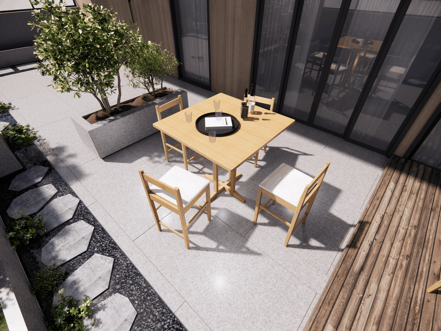 Heavy-duty square bar table