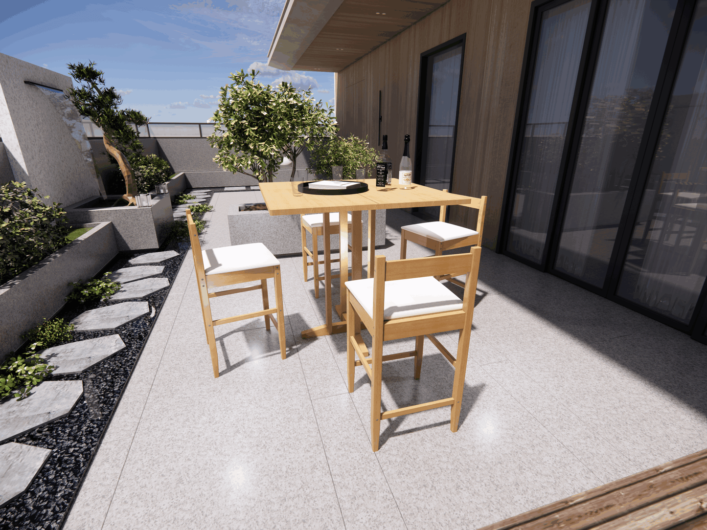 Wide-Seat Bar & Dining Chair