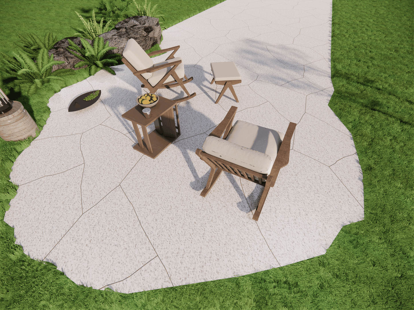 Storage C-Frame Table & Stool