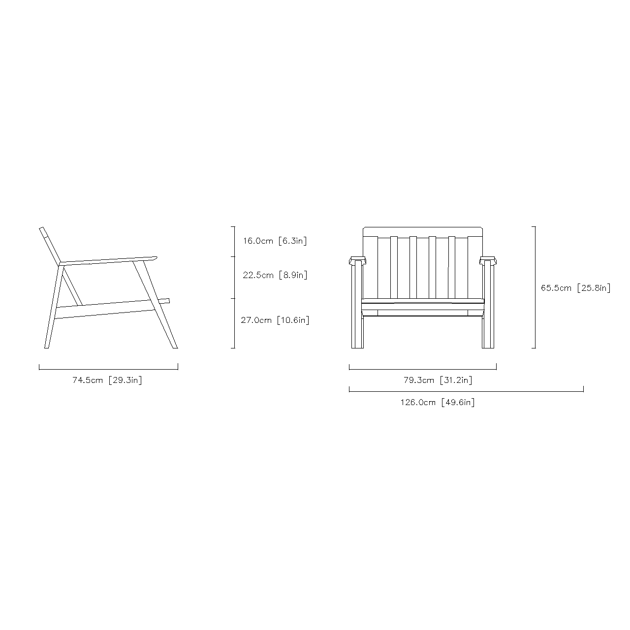 Wide-Seat Leisure Chair