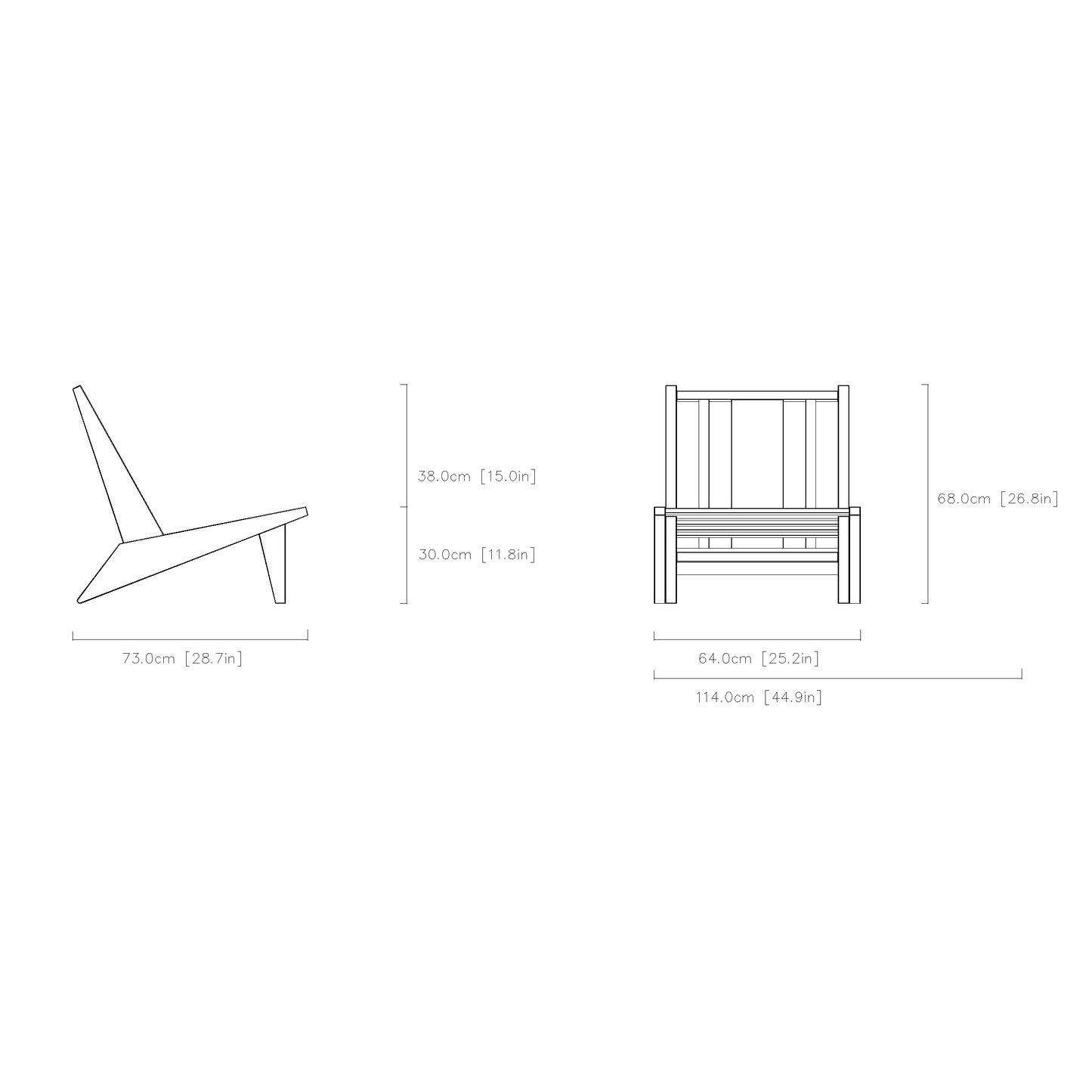 Modular Armless Sofa Chair