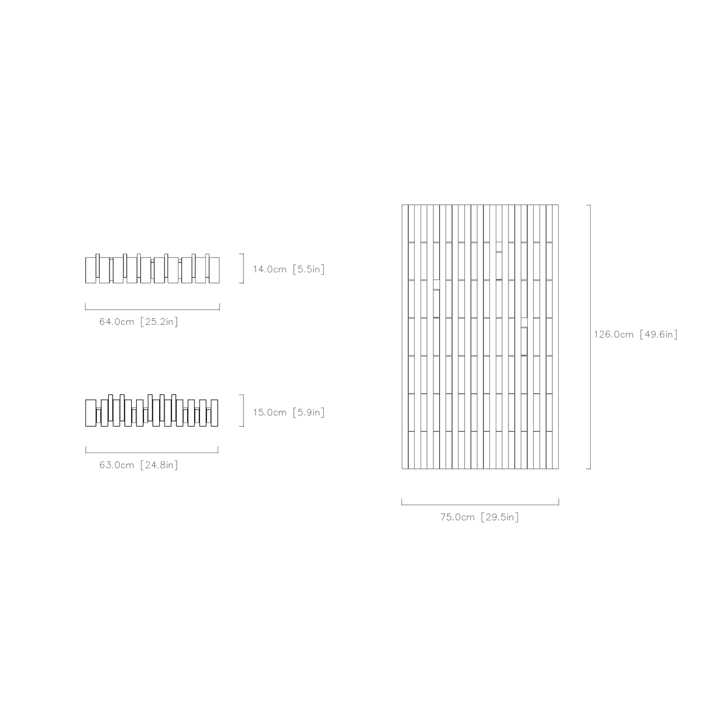 Three-Piece Wall Rack Set