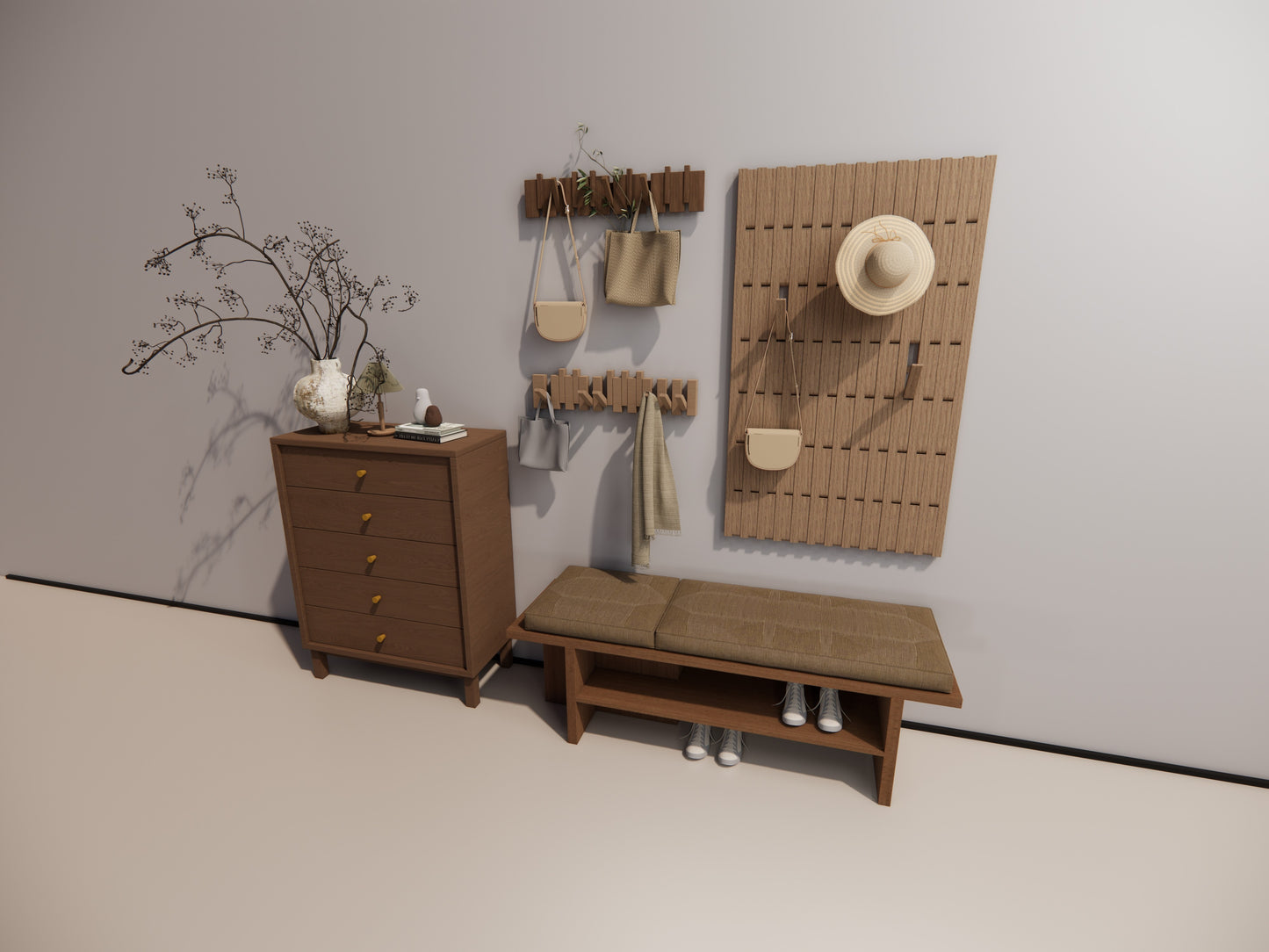 Asymmetry Modern Bench