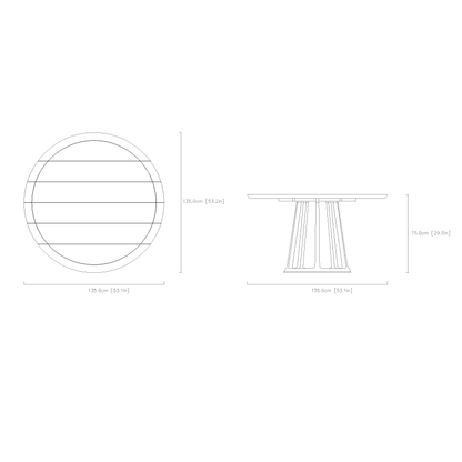 Integrated-Leg Round Table
