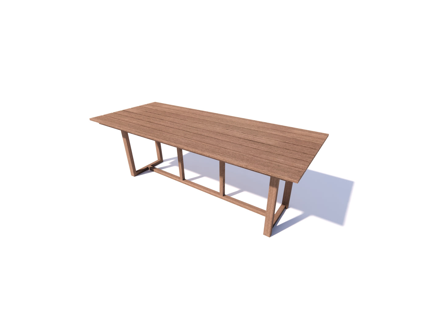 Integrated-Leg Long Dining Table