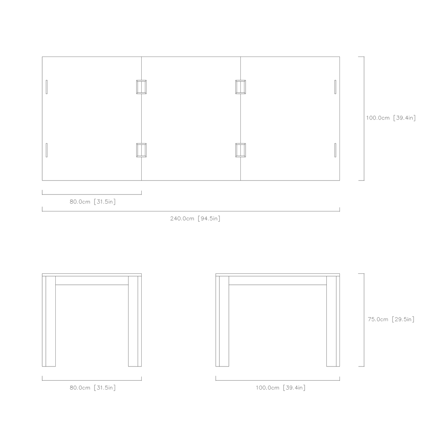 Modular Extendable Dining Table