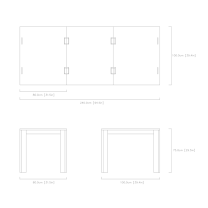 Modular Extendable Dining Table