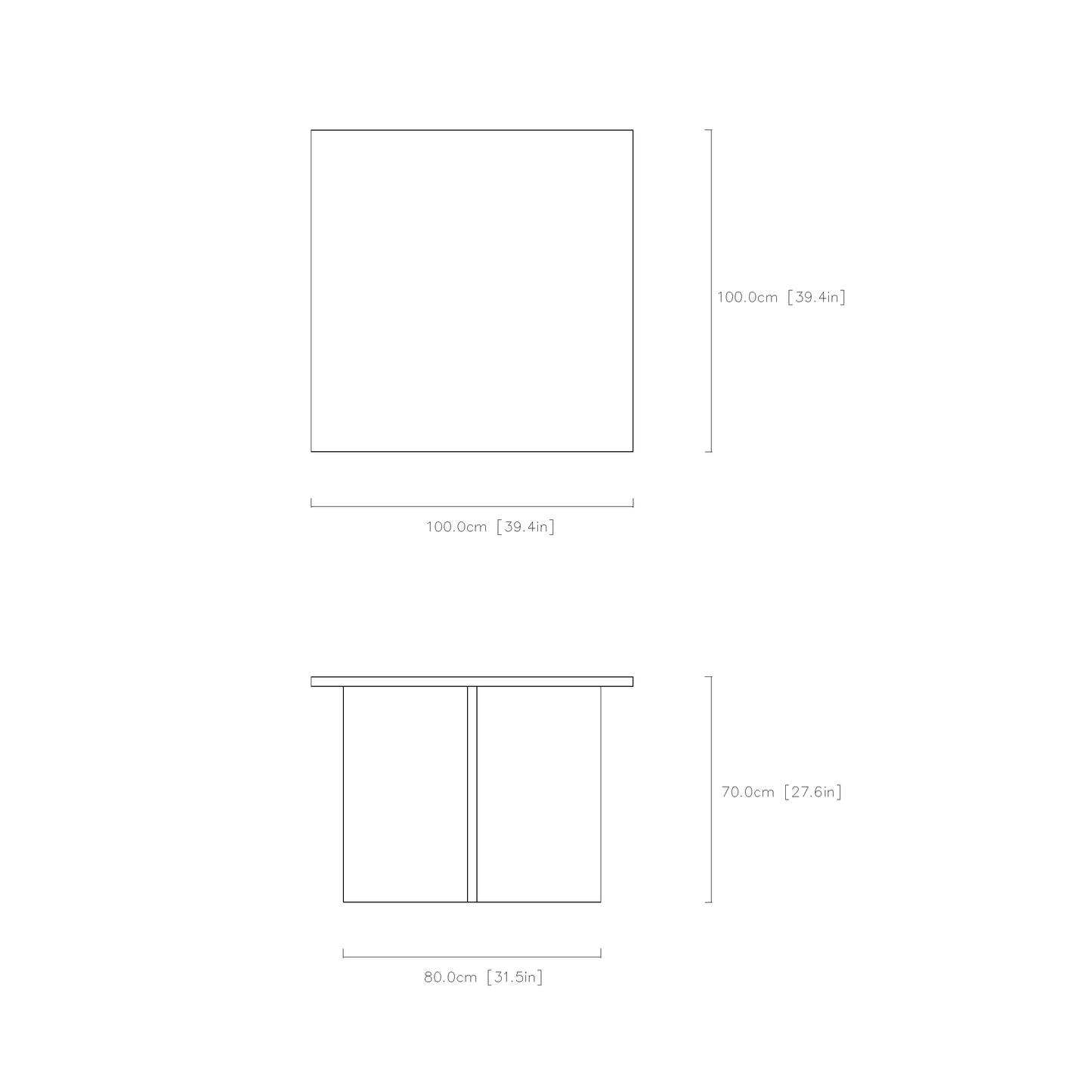 Compact Cross-Leg Dining Table