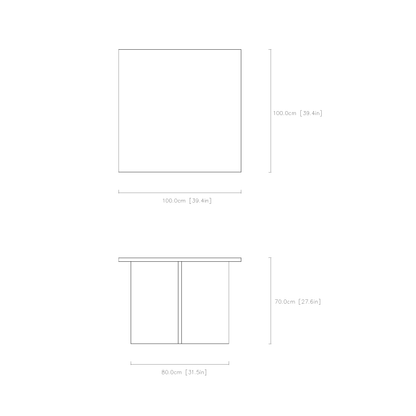Compact Cross-Leg Dining Table