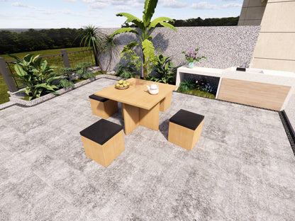 Compact Cross-Leg Dining Table