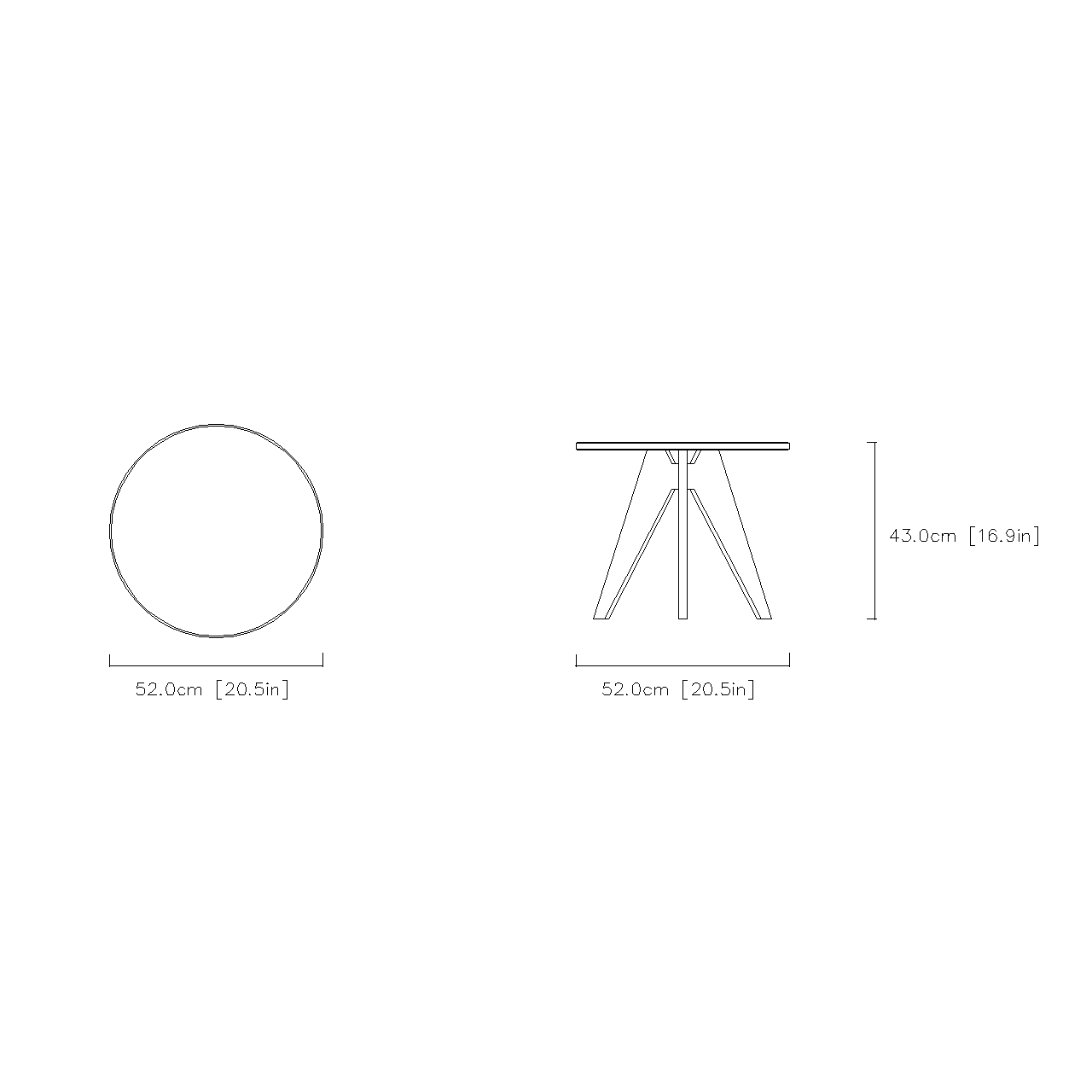 Compact Round Coffee Table