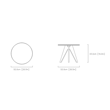 Compact Round Coffee Table