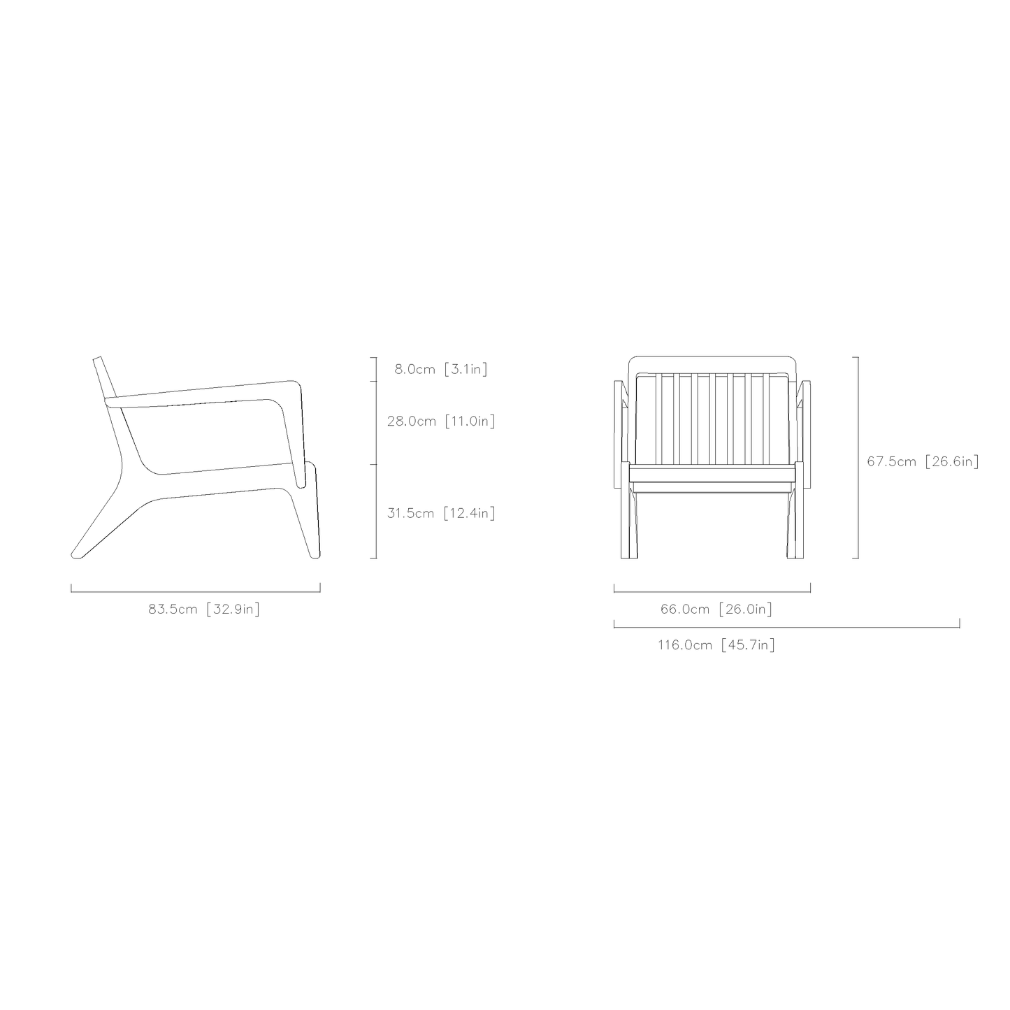 Deep-Seat Lounge Chair