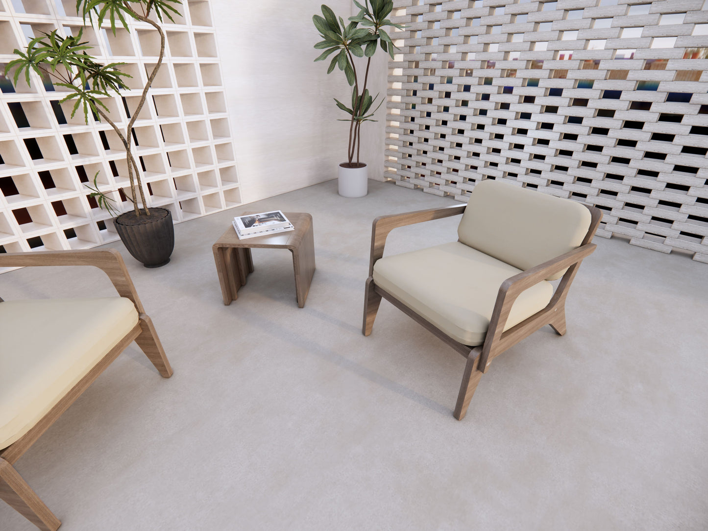 Convertible C-Frame Side Table Stool