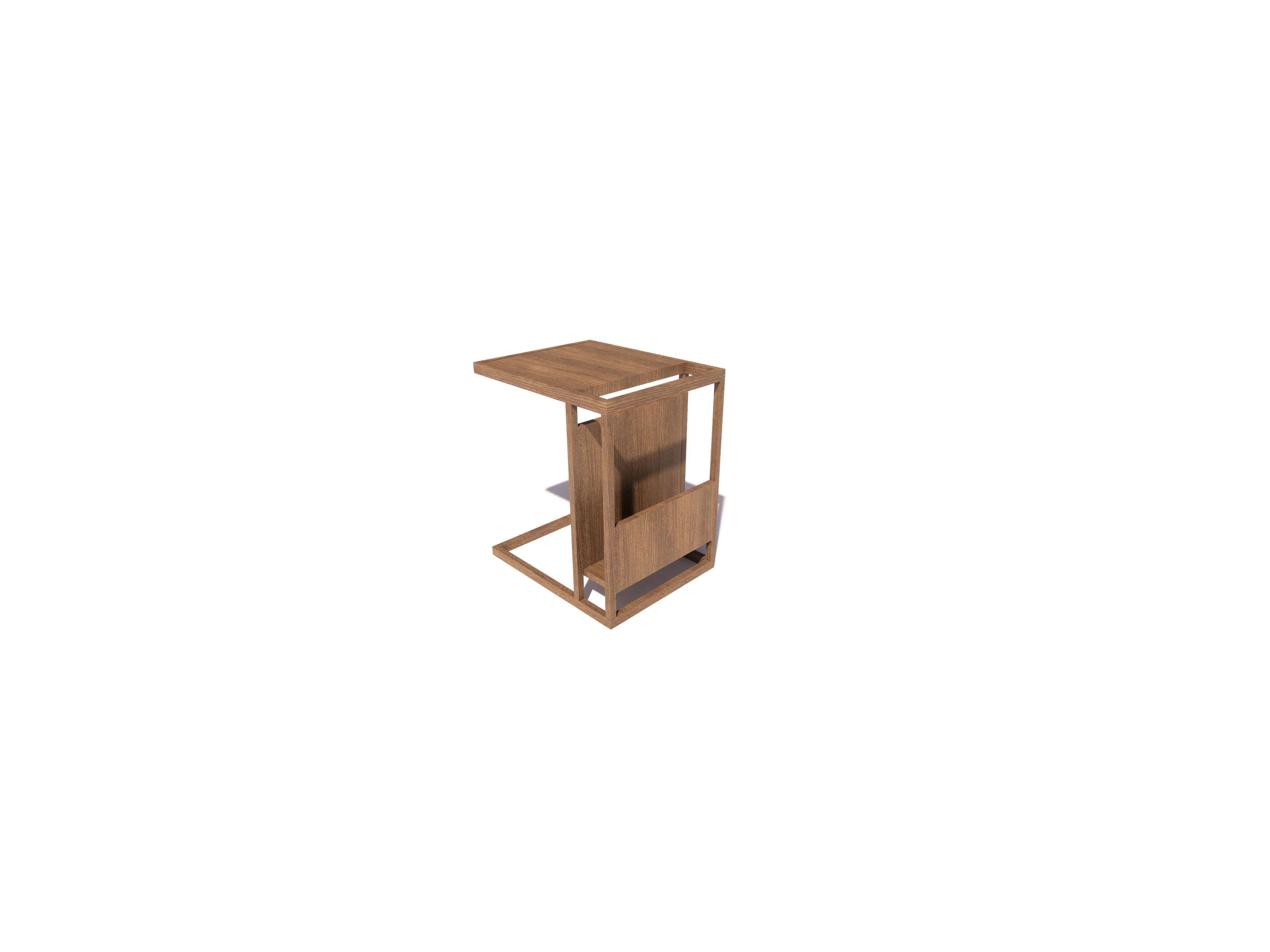PST25001 C-frame storage side table in HIPSWOOD