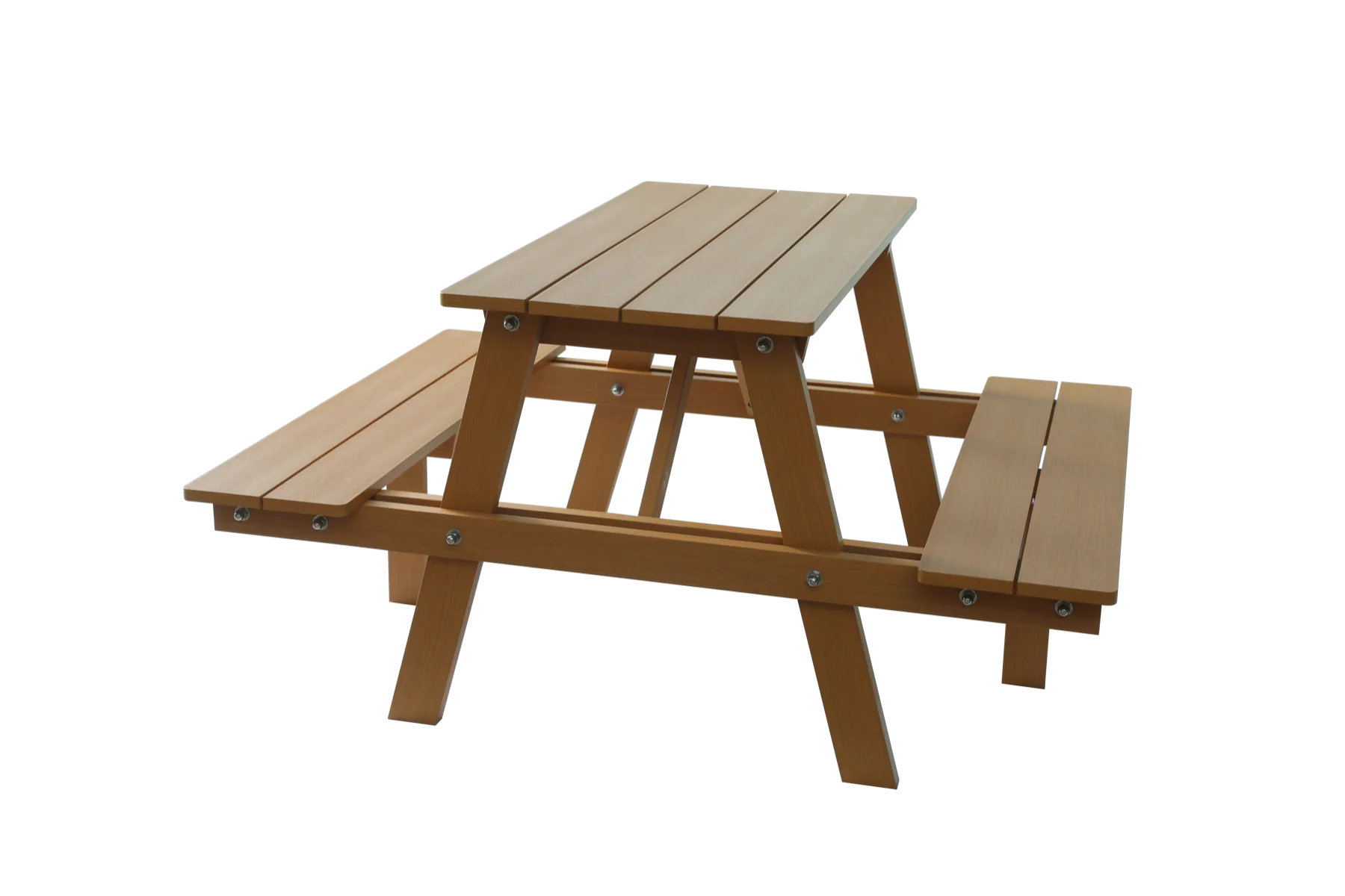 Light teak outdoor picnic dining set